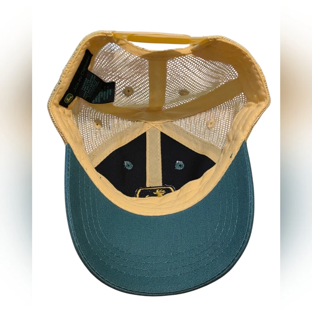 John Deere Toddler Trucker Baseball Cap Green & Gold OS EUC
